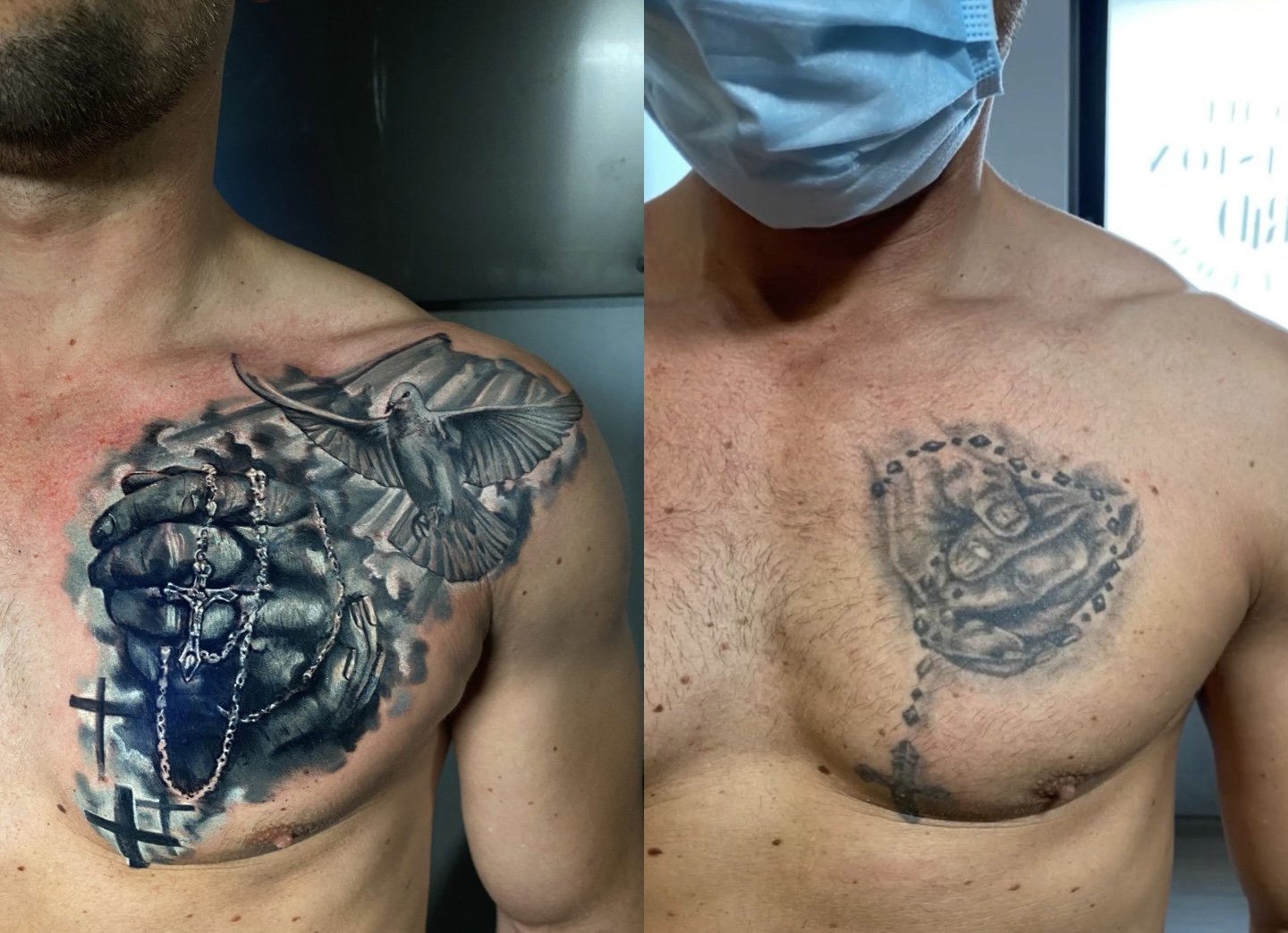Cover-up before and after by Eugene Serdiuk