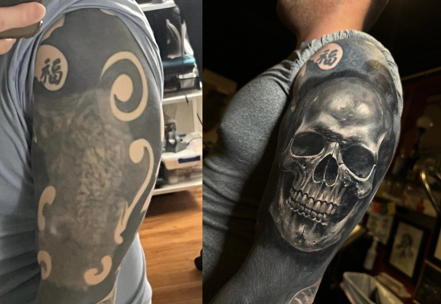 Cover-up before and after by Eugene Serdiuk